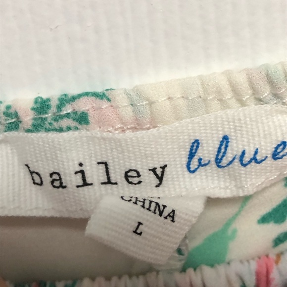 Bailey Blue Floral Print Maxi Dress Ruffle Size Large NWT Nordstrom - Picture 4 of 16